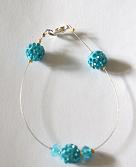 Bracelet en perle shamballa turquoise